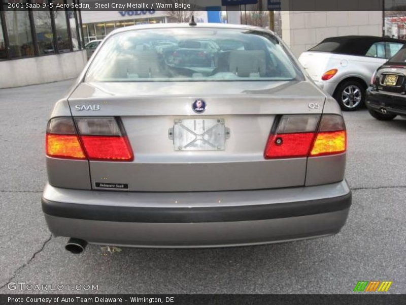 Steel Gray Metallic / Warm Beige 2001 Saab 9-5 Aero Sedan