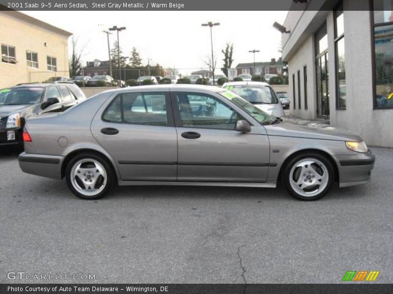 Steel Gray Metallic / Warm Beige 2001 Saab 9-5 Aero Sedan