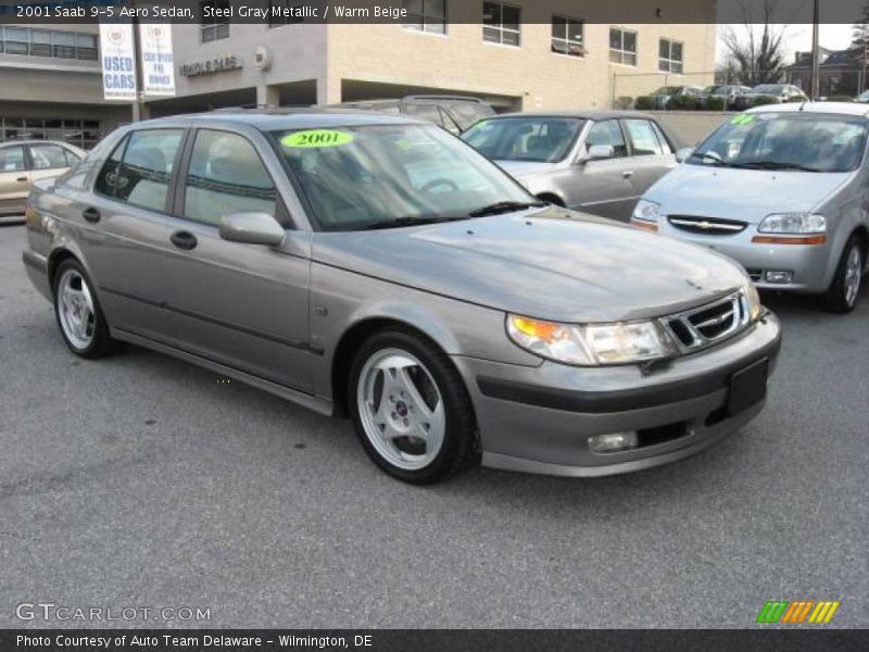 Steel Gray Metallic / Warm Beige 2001 Saab 9-5 Aero Sedan
