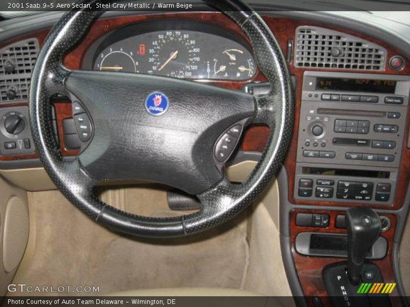 Steel Gray Metallic / Warm Beige 2001 Saab 9-5 Aero Sedan