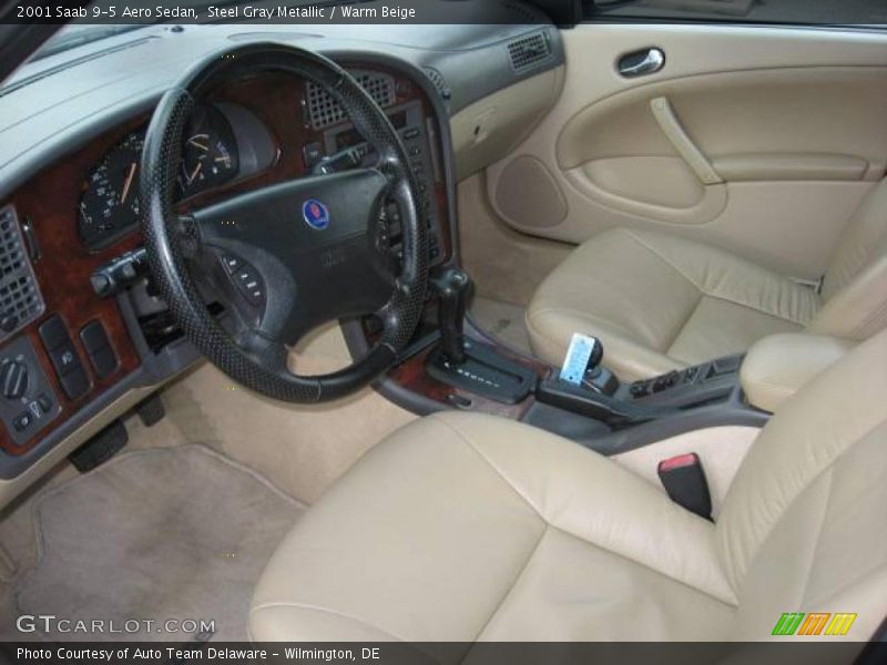 Steel Gray Metallic / Warm Beige 2001 Saab 9-5 Aero Sedan
