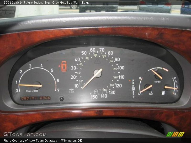 Steel Gray Metallic / Warm Beige 2001 Saab 9-5 Aero Sedan