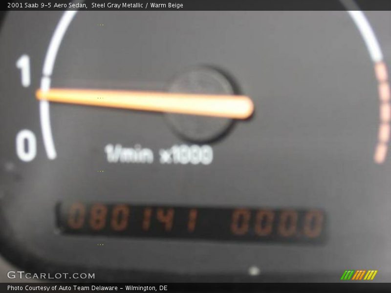 Steel Gray Metallic / Warm Beige 2001 Saab 9-5 Aero Sedan