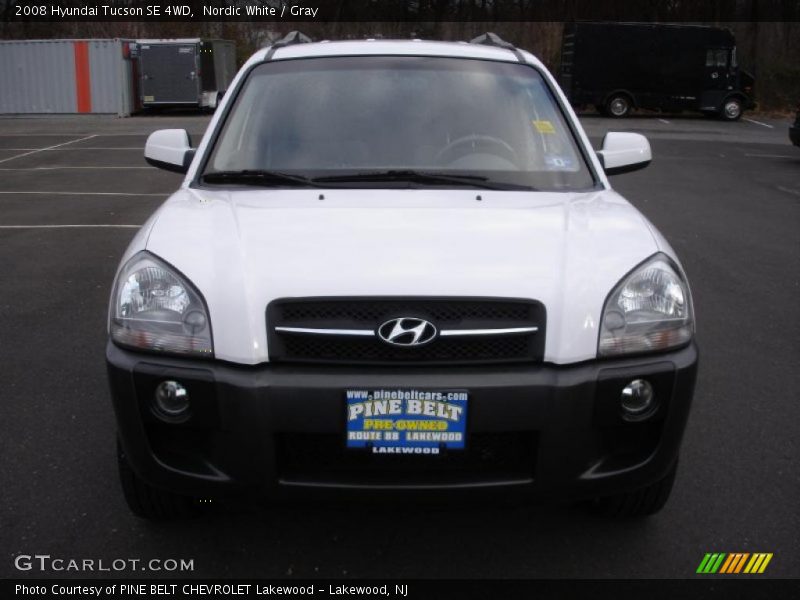 Nordic White / Gray 2008 Hyundai Tucson SE 4WD