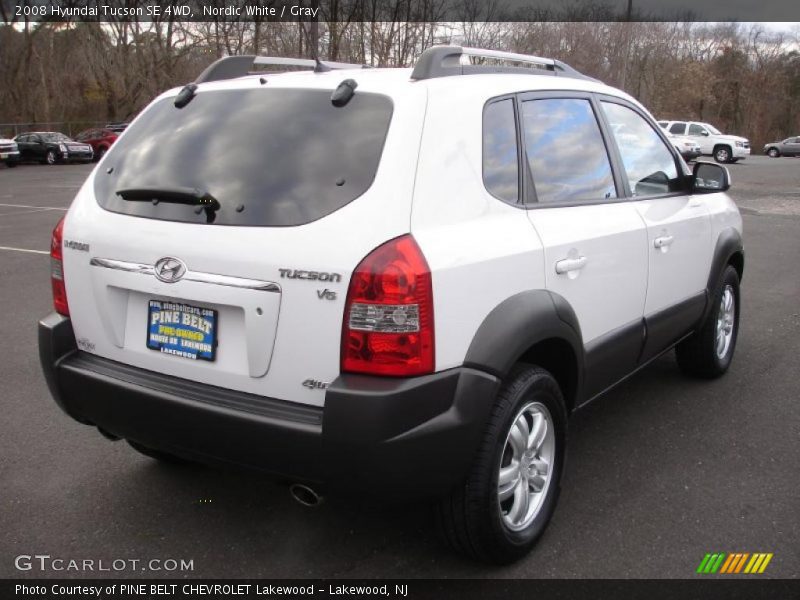Nordic White / Gray 2008 Hyundai Tucson SE 4WD