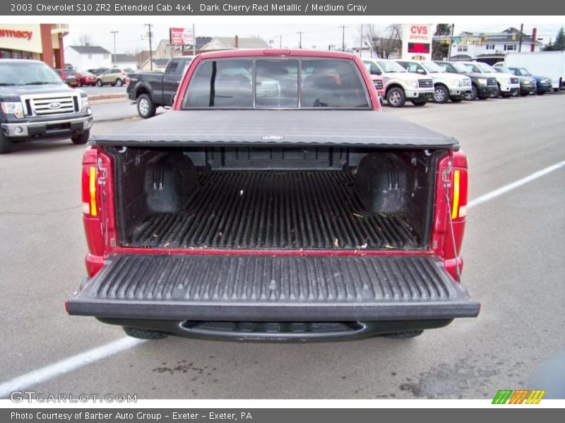 Dark Cherry Red Metallic / Medium Gray 2003 Chevrolet S10 ZR2 Extended Cab 4x4