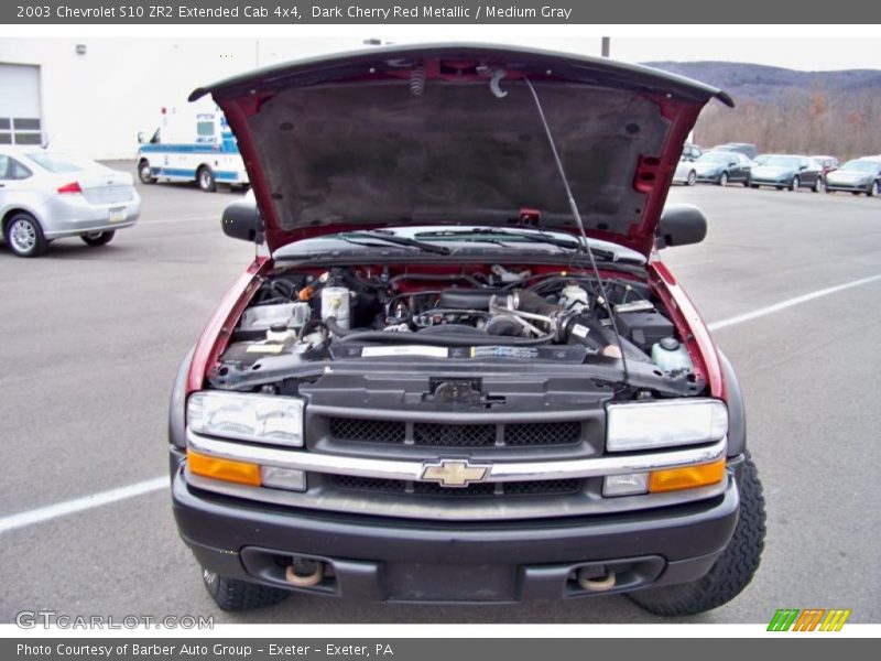 Dark Cherry Red Metallic / Medium Gray 2003 Chevrolet S10 ZR2 Extended Cab 4x4