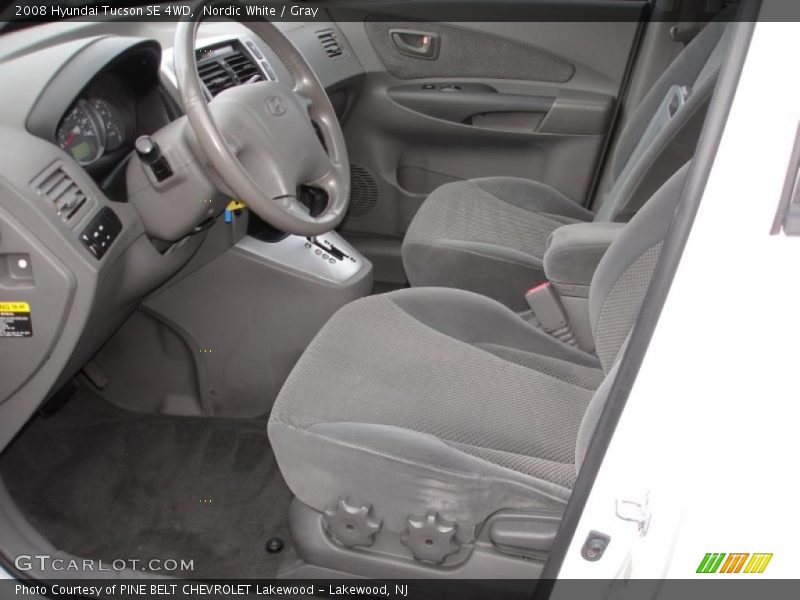 Nordic White / Gray 2008 Hyundai Tucson SE 4WD