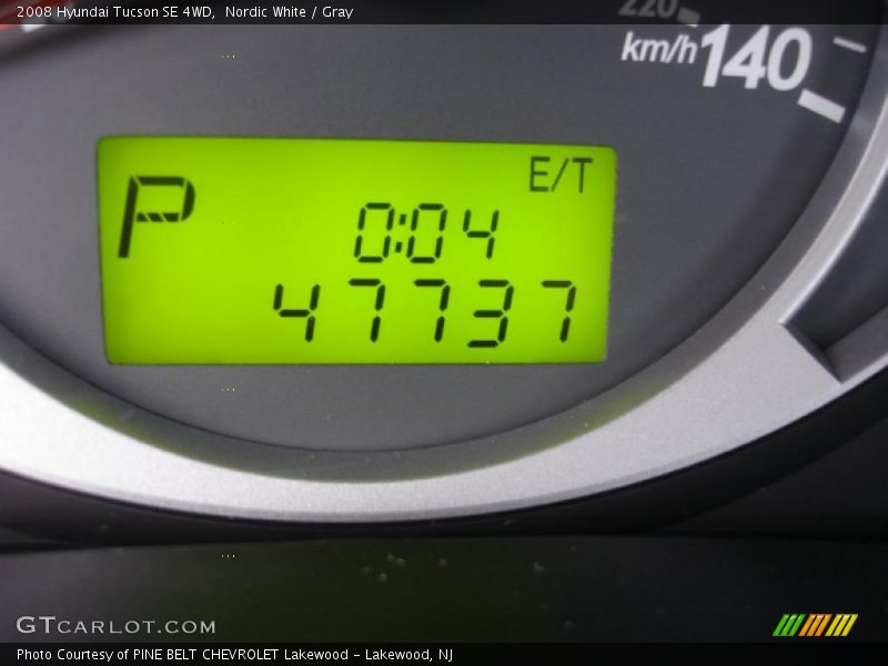 Nordic White / Gray 2008 Hyundai Tucson SE 4WD