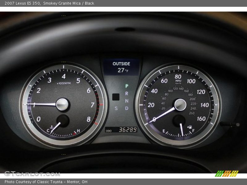 Smokey Granite Mica / Black 2007 Lexus ES 350