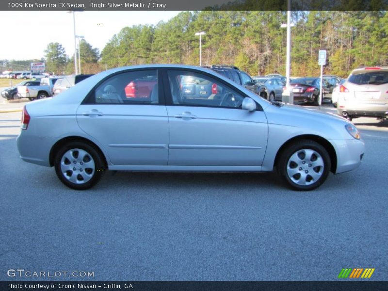 Bright Silver Metallic / Gray 2009 Kia Spectra EX Sedan