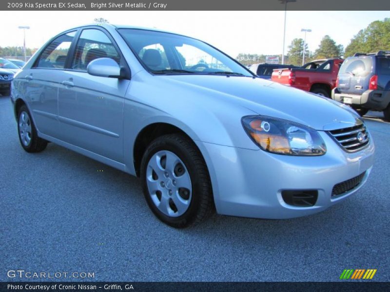 Bright Silver Metallic / Gray 2009 Kia Spectra EX Sedan