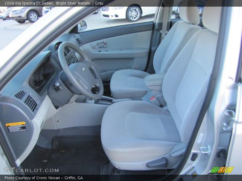 Bright Silver Metallic / Gray 2009 Kia Spectra EX Sedan