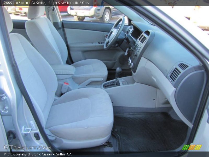 Bright Silver Metallic / Gray 2009 Kia Spectra EX Sedan