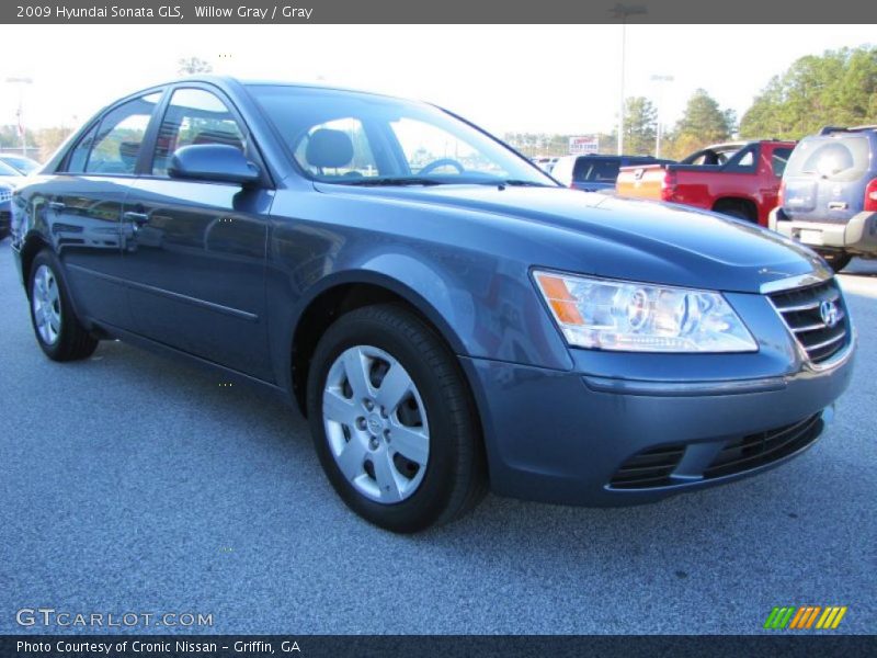 Willow Gray / Gray 2009 Hyundai Sonata GLS