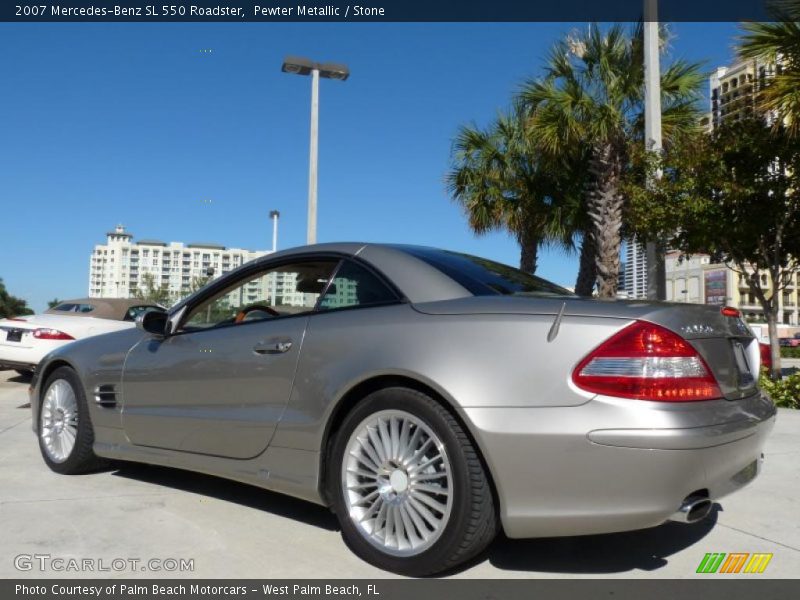 Pewter Metallic / Stone 2007 Mercedes-Benz SL 550 Roadster
