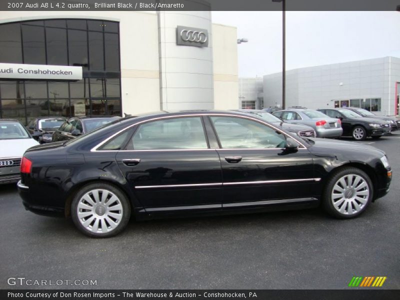 Brilliant Black / Black/Amaretto 2007 Audi A8 L 4.2 quattro