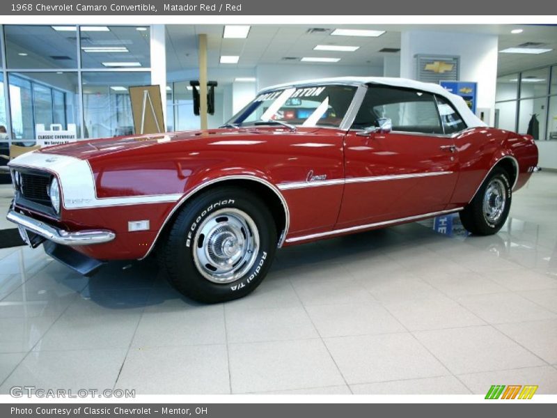  1968 Camaro Convertible Matador Red