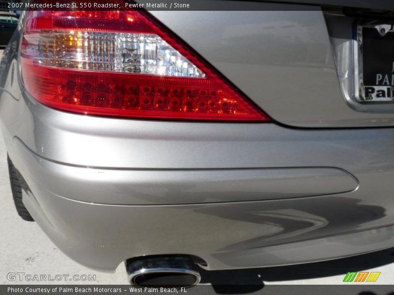 Pewter Metallic / Stone 2007 Mercedes-Benz SL 550 Roadster