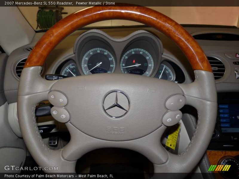Pewter Metallic / Stone 2007 Mercedes-Benz SL 550 Roadster