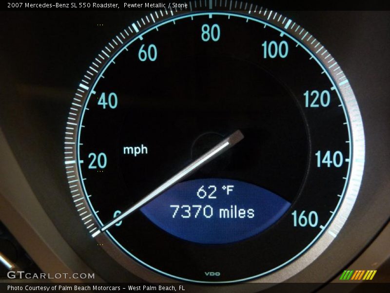 Pewter Metallic / Stone 2007 Mercedes-Benz SL 550 Roadster