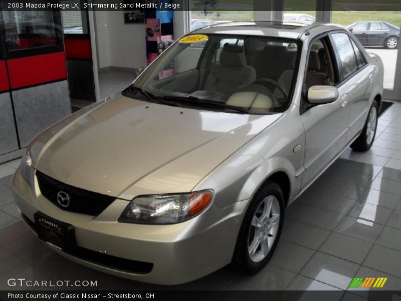 Shimmering Sand Metallic / Beige 2003 Mazda Protege LX