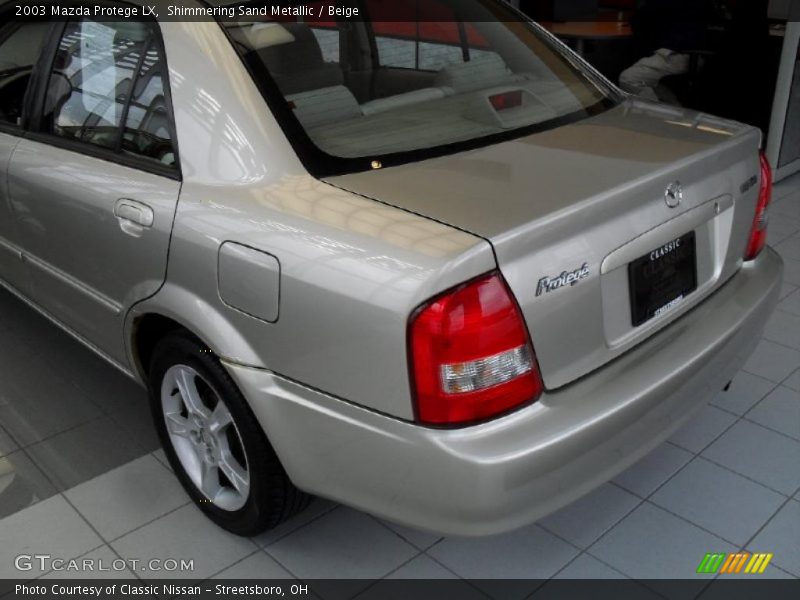 Shimmering Sand Metallic / Beige 2003 Mazda Protege LX