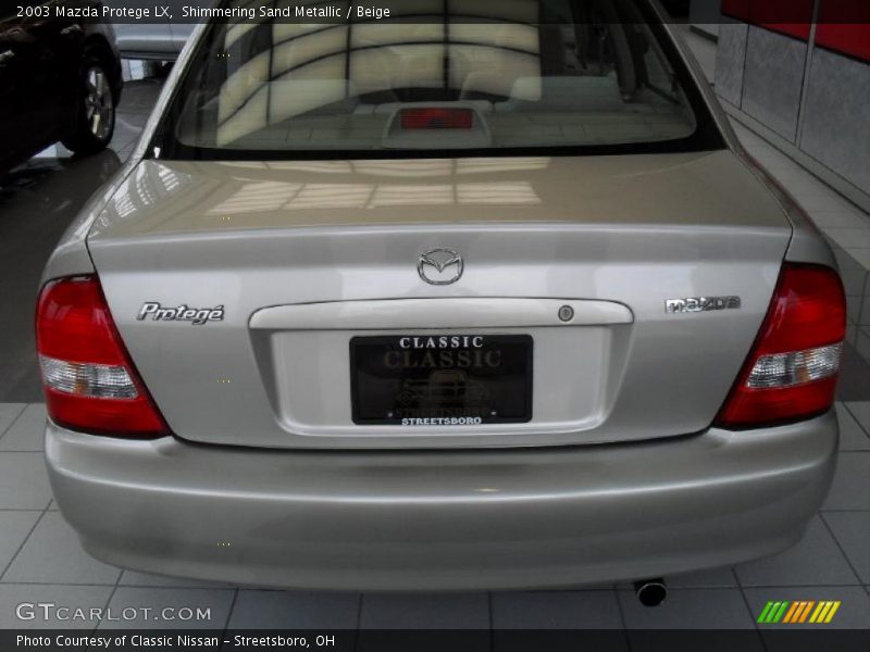 Shimmering Sand Metallic / Beige 2003 Mazda Protege LX