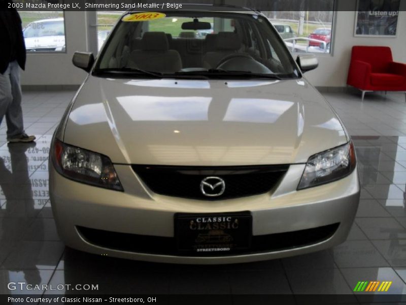 Shimmering Sand Metallic / Beige 2003 Mazda Protege LX