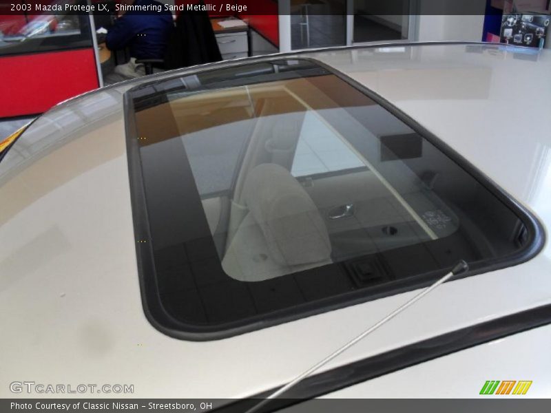 Sunroof of 2003 Protege LX