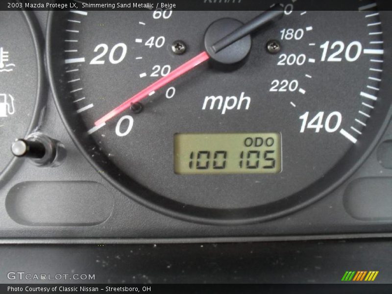 Shimmering Sand Metallic / Beige 2003 Mazda Protege LX
