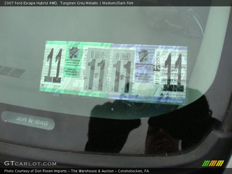 Tungsten Grey Metallic / Medium/Dark Flint 2007 Ford Escape Hybrid 4WD