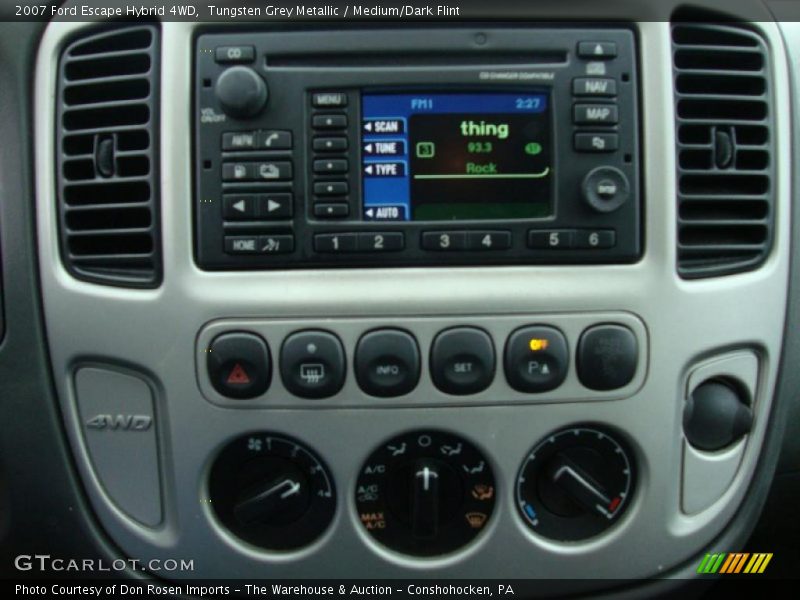 Controls of 2007 Escape Hybrid 4WD