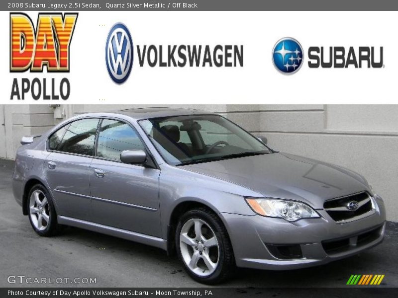 Quartz Silver Metallic / Off Black 2008 Subaru Legacy 2.5i Sedan