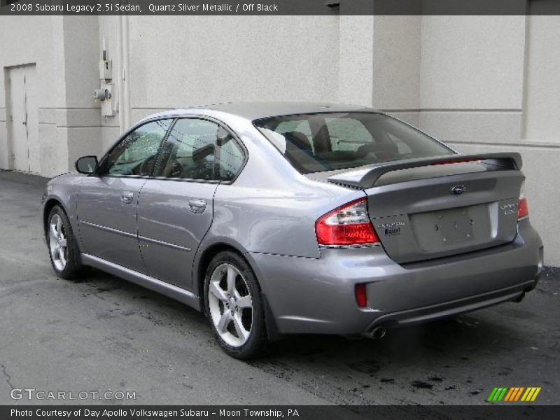 Quartz Silver Metallic / Off Black 2008 Subaru Legacy 2.5i Sedan