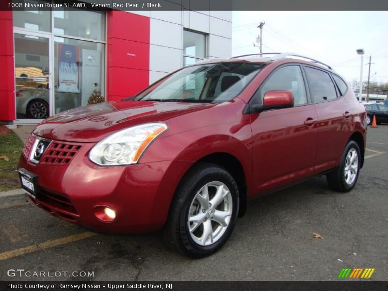 Venom Red Pearl / Black 2008 Nissan Rogue SL AWD