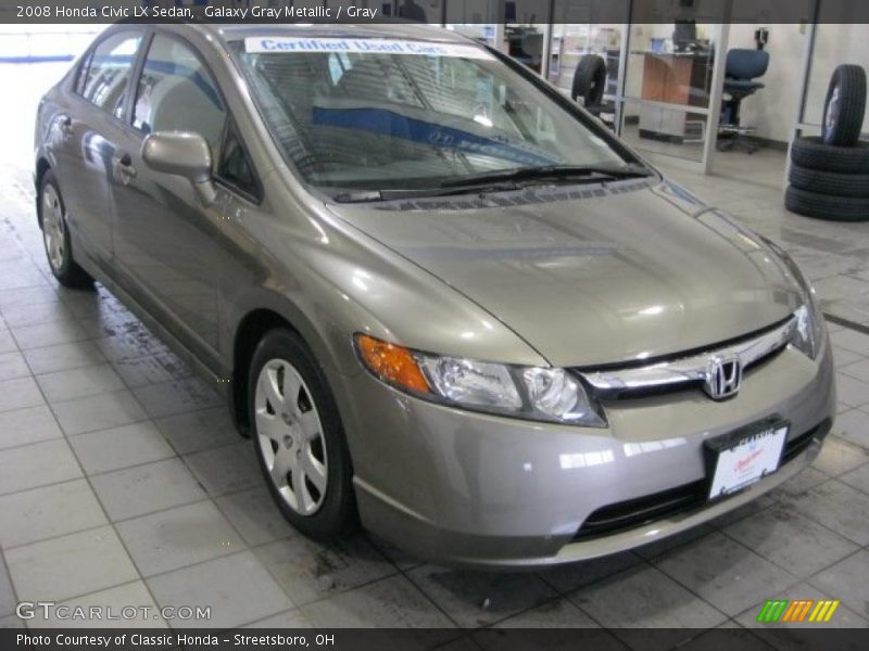 Galaxy Gray Metallic / Gray 2008 Honda Civic LX Sedan