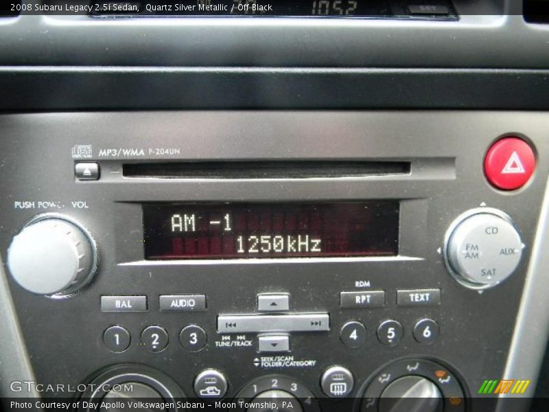 Quartz Silver Metallic / Off Black 2008 Subaru Legacy 2.5i Sedan