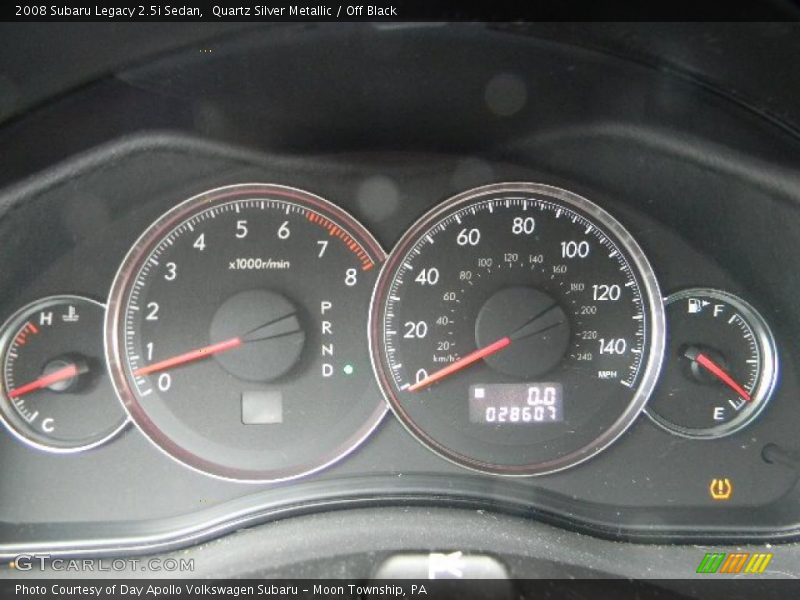 Quartz Silver Metallic / Off Black 2008 Subaru Legacy 2.5i Sedan