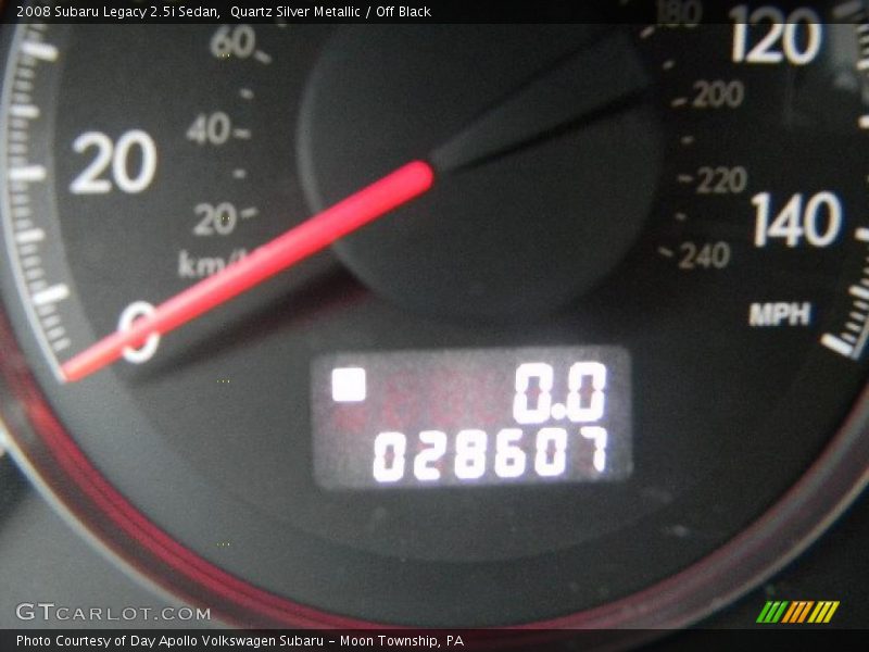 Quartz Silver Metallic / Off Black 2008 Subaru Legacy 2.5i Sedan