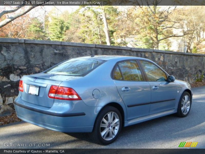 Ice Blue Metallic / Black/Gray 2007 Saab 9-3 2.0T Sport Sedan