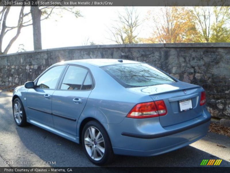 Ice Blue Metallic / Black/Gray 2007 Saab 9-3 2.0T Sport Sedan