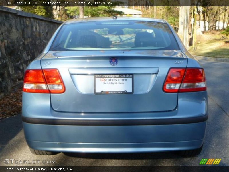 Ice Blue Metallic / Black/Gray 2007 Saab 9-3 2.0T Sport Sedan