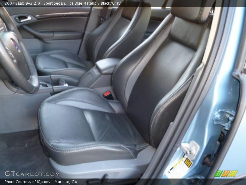 Ice Blue Metallic / Black/Gray 2007 Saab 9-3 2.0T Sport Sedan
