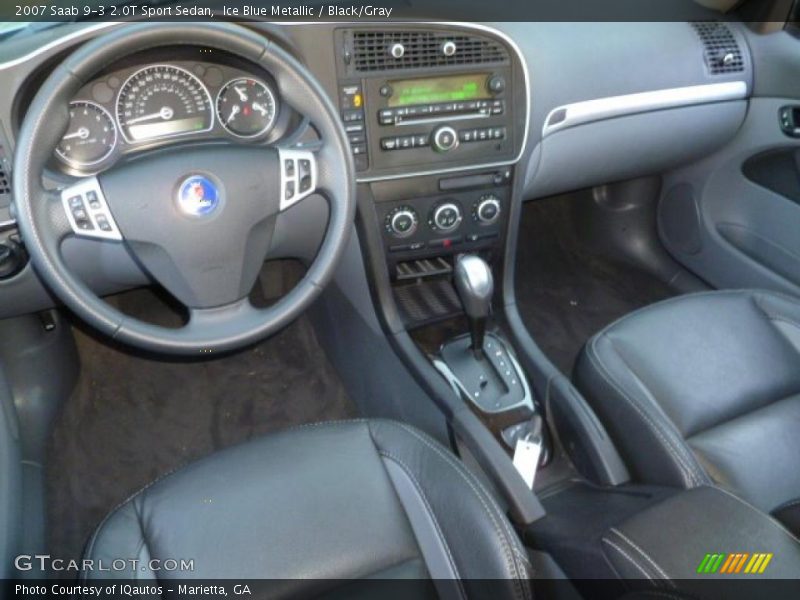 Ice Blue Metallic / Black/Gray 2007 Saab 9-3 2.0T Sport Sedan