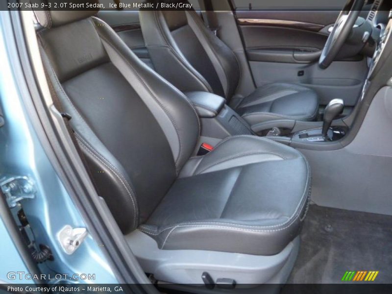 Ice Blue Metallic / Black/Gray 2007 Saab 9-3 2.0T Sport Sedan
