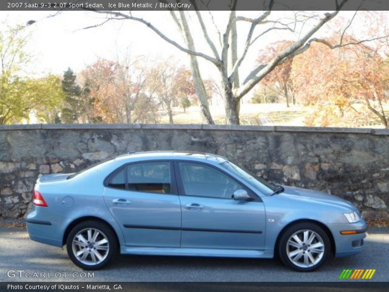 Ice Blue Metallic / Black/Gray 2007 Saab 9-3 2.0T Sport Sedan