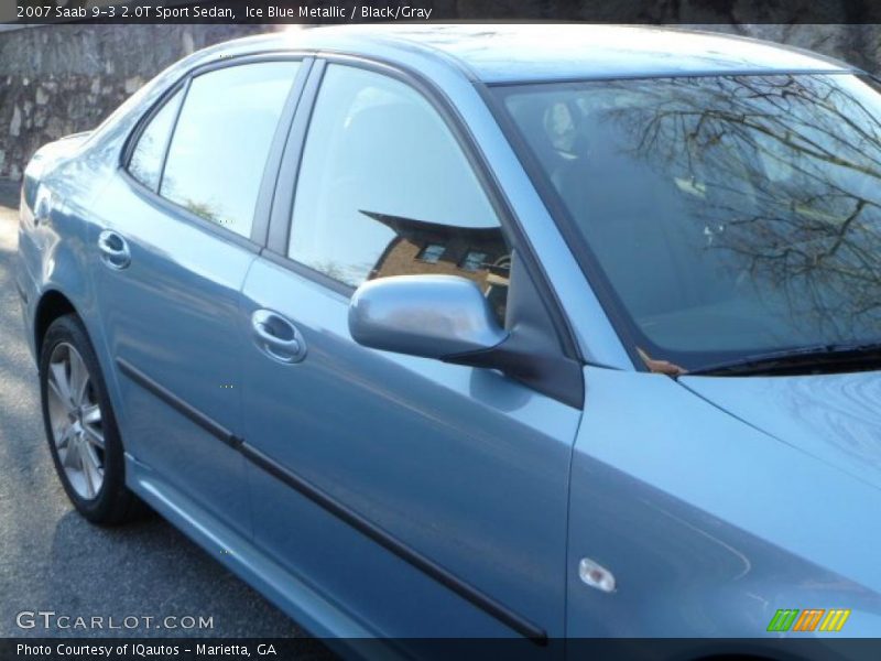 Ice Blue Metallic / Black/Gray 2007 Saab 9-3 2.0T Sport Sedan