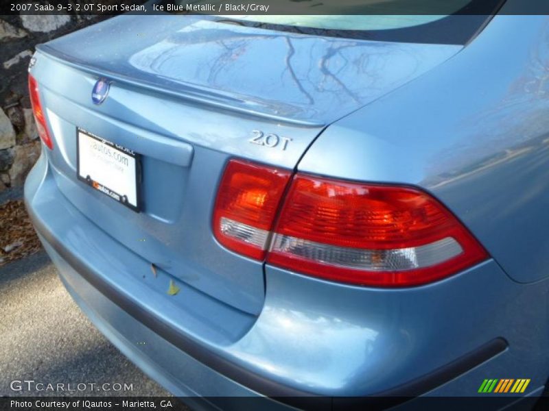Ice Blue Metallic / Black/Gray 2007 Saab 9-3 2.0T Sport Sedan