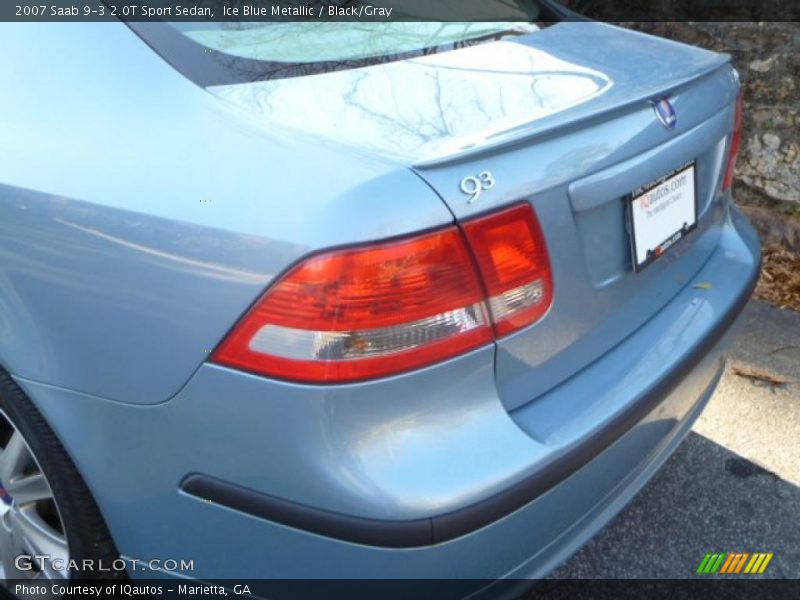 Ice Blue Metallic / Black/Gray 2007 Saab 9-3 2.0T Sport Sedan